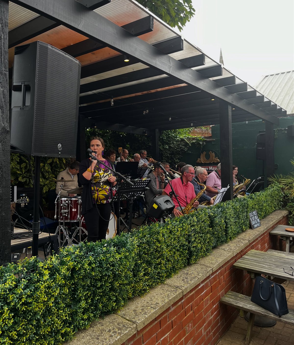 Big Band Karaoke in the garden